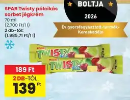 Spar SPAR Twisty pálcikás sorbet jégkrém ajánlat
