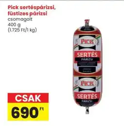 Spar Pick sertéspárizsi, füstízes párizsi ajánlat