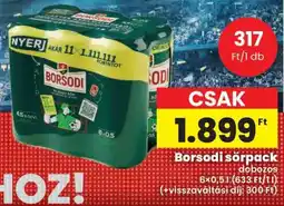 Spar Borsodi sörpack ajánlat