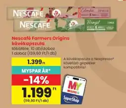 Spar Nescafé Farmers Origins kávékapszula ajánlat