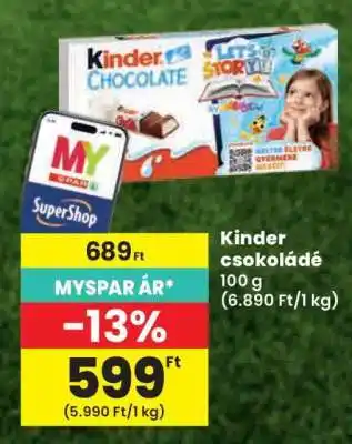 Spar KINDER Csokoládé ajánlat