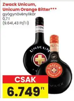 Spar Zwack Unicum, Unicum Orange Bitter ajánlat