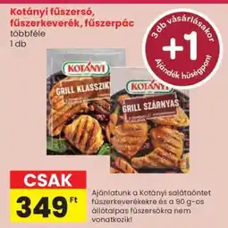 Spar Kotányi fűszersó, fűszerkeverék, fűszerpác ajánlat