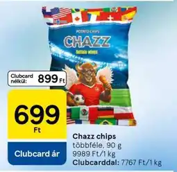 Tesco Chazz chips ajánlat