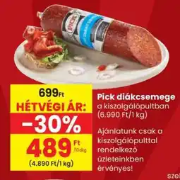 Spar Pick diákcsemege ajánlat