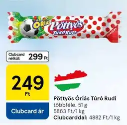 Tesco Pöttyös Óriás Túró Rudi ajánlat