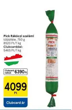 Tesco PICK Rákóczi szalámi ajánlat
