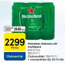 Tesco Heineken dobozos sör multipack ajánlat