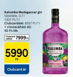 Tesco Kalumba Madagascar gin ajánlat