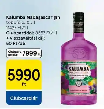 Tesco Kalumba Madagascar gin ajánlat