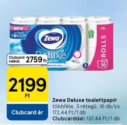 Tesco Zewa Deluxe toalettpapír ajánlat