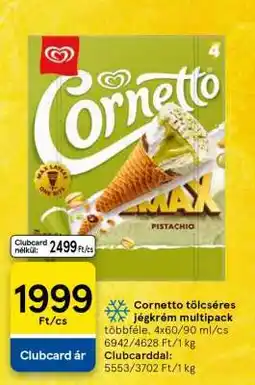 Tesco Cornetto Tölcséres Jégkrém Multipack ajánlat
