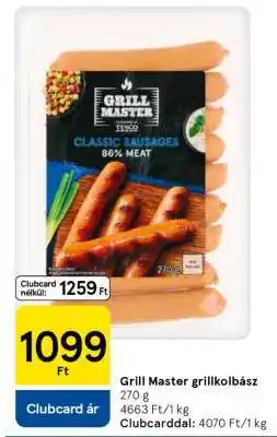 Tesco Grill Master grillkolbász ajánlat