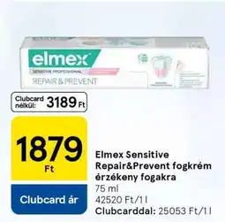 Tesco Elmex Sensitive Repair & Prevent fogkrém érzékeny fogakra ajánlat