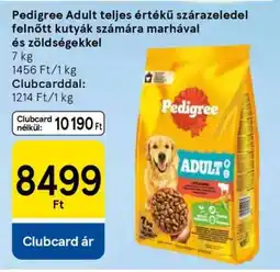 Tesco Pedigree Adult teljes értékű szárazeledel ajánlat
