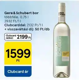 Tesco Gere-Schubert bor ajánlat