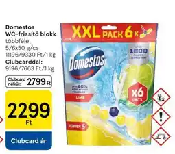 Tesco Domestos WC-frissítő blokk ajánlat