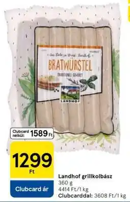 Tesco LANDHOF GRILLKOLBÁSZ ajánlat