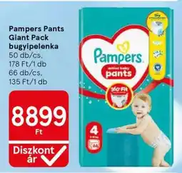 Tesco Pampers Pants Giant Pack bugyipelenka ajánlat