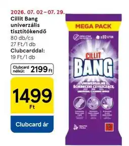 Tesco Cillit Bang univerzális tisztítókendő ajánlat