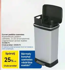 Tesco Curver pedálos szemetes ajánlat