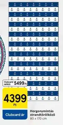 Tesco Horgonymintás strandtörölköző ajánlat