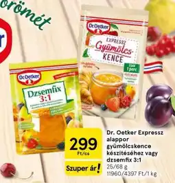 Tesco Dr. Oetker Expressz alappor gyümölcskence készítéséhez vagy dzsemfix 3:1 ajánlat