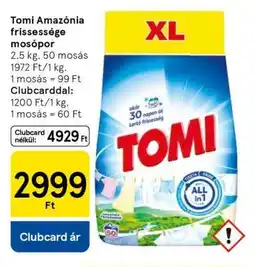 Tesco Tomi Amazónia frissessége mosópor ajánlat