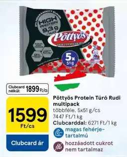 Tesco Pöttyös Protein Túró Rudi multipack ajánlat