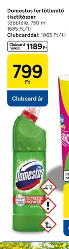 Tesco Domestos fertőtlenítő tisztítószer ajánlat