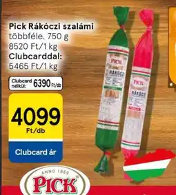 Tesco PICK Rákóczi szalámi ajánlat