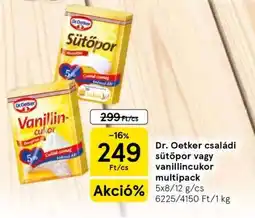 Tesco Dr. Oetker családi sütőpor vagy vanillincukor multipack ajánlat
