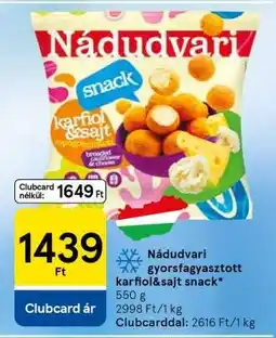 Tesco Nádudvari gyorsfagyasztott karfiol&sajt snack ajánlat