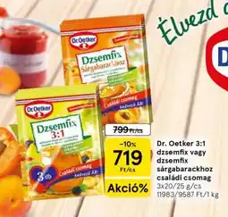 Tesco Dr. Oetker 3:1 dzsemfix vagy dzsemfix sárgabarackhoz családi csomag ajánlat