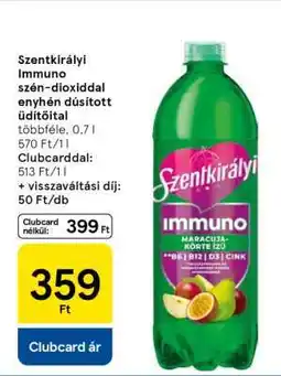 Tesco Szentkirályi Immuno szén-dioxiddal enyhén dúsított üdítőital ajánlat