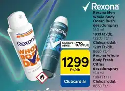 Tesco Rexona Men Whole Body Ocean Rush dezodorspray ajánlat