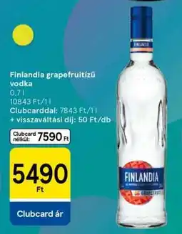 Tesco Finlandia grapefruitízű vodka ajánlat