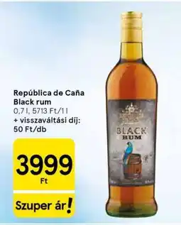 Tesco República de Caña Black rum ajánlat