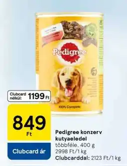 Tesco Pedigree konzerv kutyaeledel ajánlat