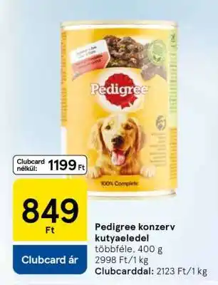 Tesco Pedigree konzerv kutyaeledel ajánlat