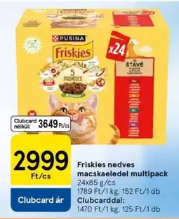 Tesco Friskies nedves macskaeledel multipack ajánlat