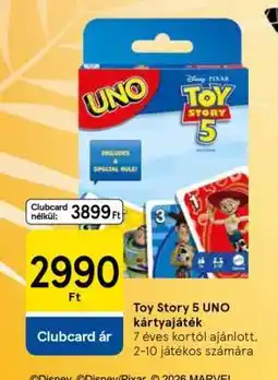 Tesco Toy Story 5 UNO kártyajáték ajánlat
