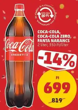 PENNY Coca Cola / Coca Cola Zero / Fanta narancs ajánlat