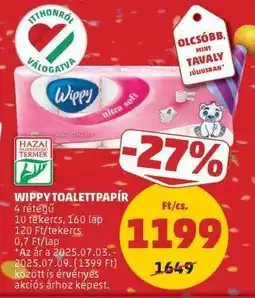 PENNY Wippy Toalettpapír ajánlat