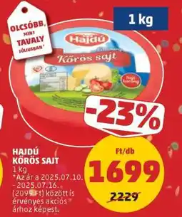 PENNY Hajdú Körös sajt ajánlat