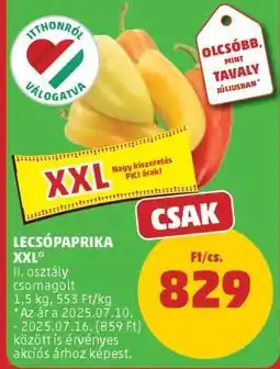 PENNY Lecsópaprika XXL ajánlat
