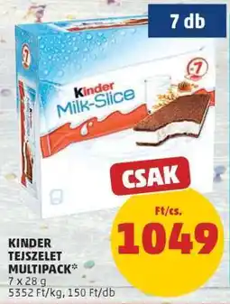 PENNY Kinder tejszelet multipack ajánlat