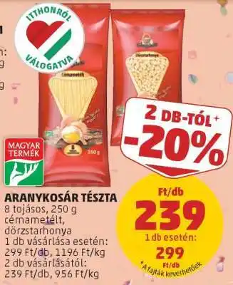 Aranykosár Tészta