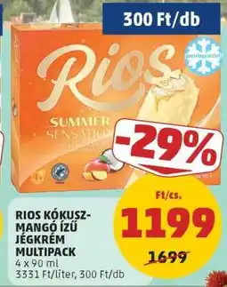 PENNY RIOS KÓKUSZ-MANGÓ ÍZŰ JÉGKRÉM MULTIPACK ajánlat