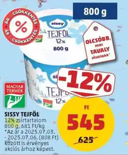 PENNY Sissy Tejföl ajánlat